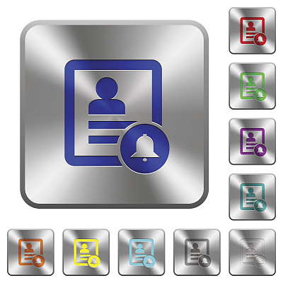 联系通知圆形方形钢按钮图片下载