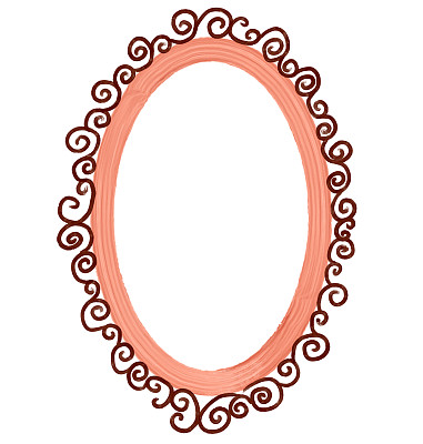 彩色手绘红色和棕色抽象涂鸦框架贺卡上的白色背景图片下载