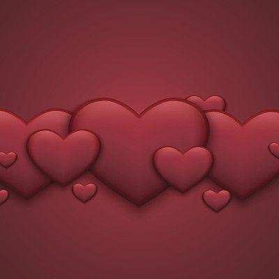 Vector现代红色情人节背景。设计心形图标图片下载