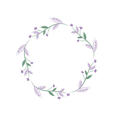 枝上有叶和花装饰图片下载