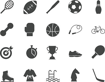 运动剪影图标合集图片下载