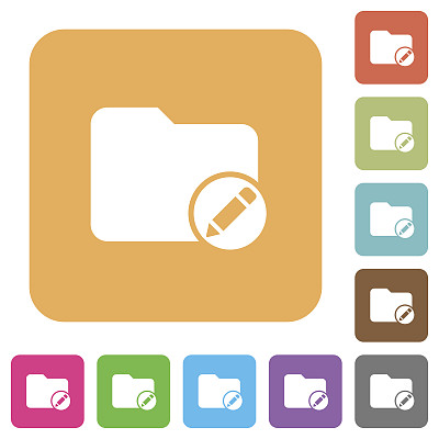 重命名目录圆角正方形平面图标图片下载