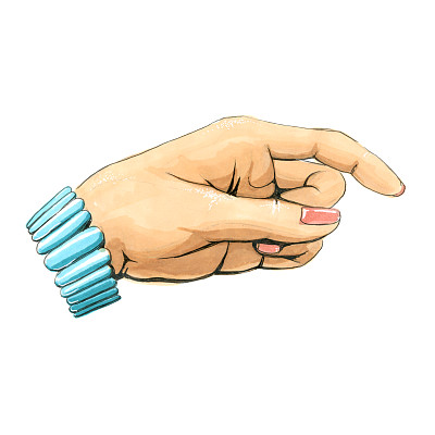 手绘马克笔逼真插画素材图片