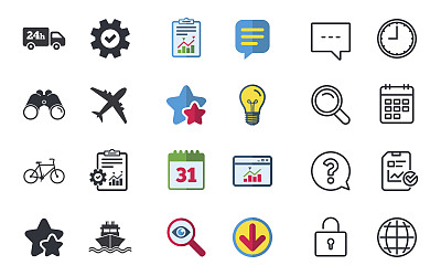 货车，船运，自行车。送货服务。图片下载