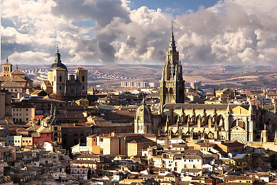 托莱多古城全景图图片下载