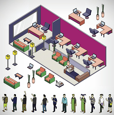 说明信息图形室内房间的概念图片下载
