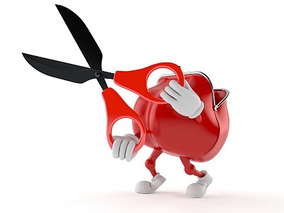 手持剪刀的钱包人物图片下载