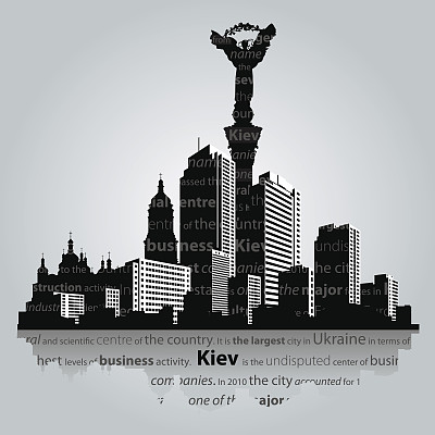 基辅的城市轮廓。图片下载