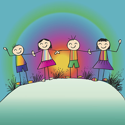 快乐卡通的孩子图片下载