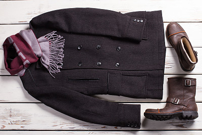 经典的风格。男性的衣柜。图片下载