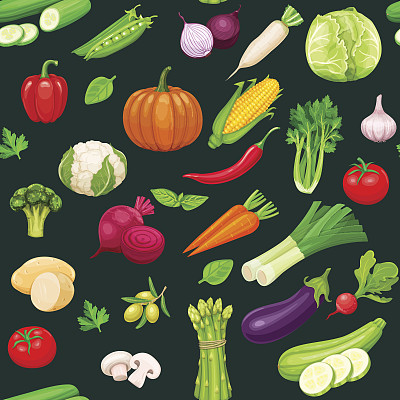蔬菜无缝模式图片下载