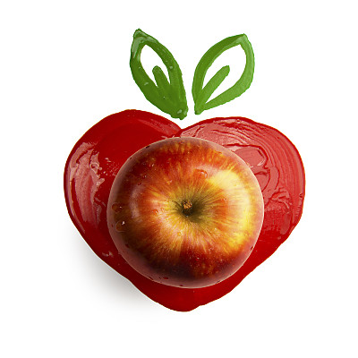 漆成红色的心图片下载