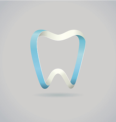 抽象的牙齿。矢量符号图片下载