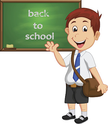 一个男生站在黑板前素材图片