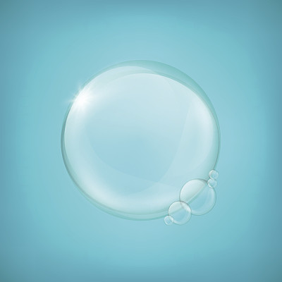 透明玻璃球，有闪光和高光图片下载