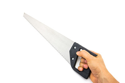 手锯在白色背景图片下载