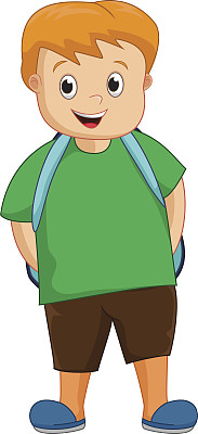 学校里男孩的卡通图片下载