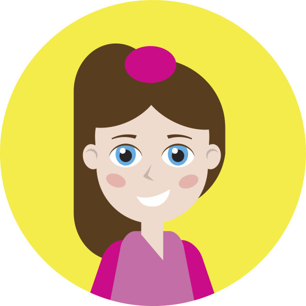 女性头像图标。图片下载