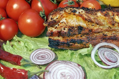 烤猪胸肉图片下载