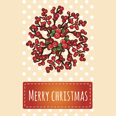 简单明亮的圣诞卡与问候图片下载