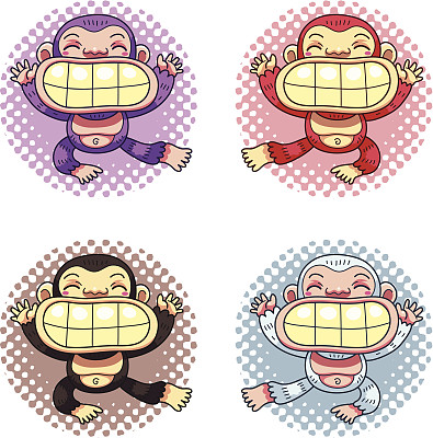 卡通大猩猩。图片下载