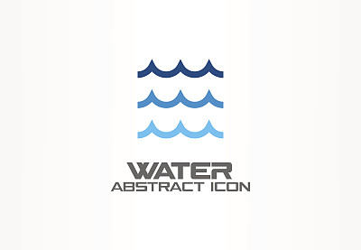 商业公司的抽象理念。生态海洋，自然，漩涡，温泉，水漩涡的象征。水波、螺旋、蓝海的概念。彩色矢量图标图片下载