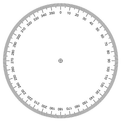 空白量角器-实际尺寸在背景矢量上分离的刻度素材图片