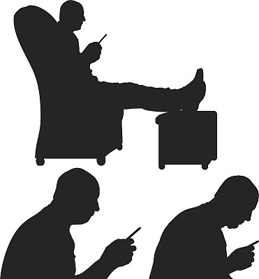 一个人的矢量剪影。图片下载