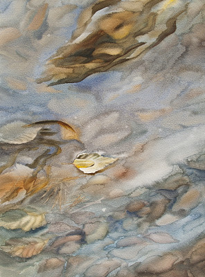 海景水彩背景。素材图片