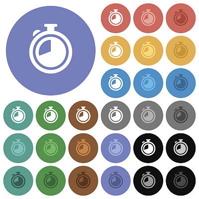 计时器圆平多色图标图片下载