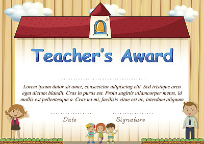 有学生和学校背景的证书图片下载