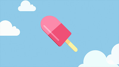 美味的水果冰淇淋棒。平面设计图片下载