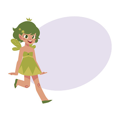 矢仙少女，幻想插图孤立图片下载