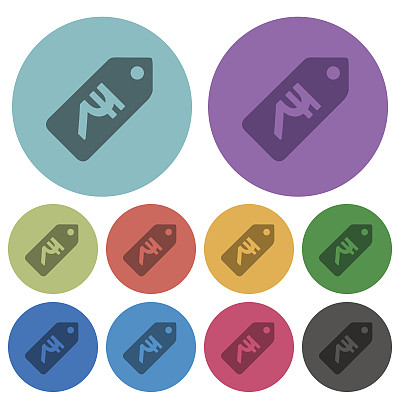 印度卢比价格标签上的图标颜色较暗图片下载