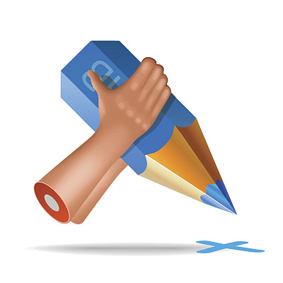 非常现实的铅笔手图标图片下载