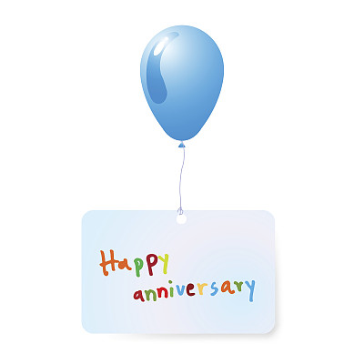 气球与快乐的周年向量图片下载