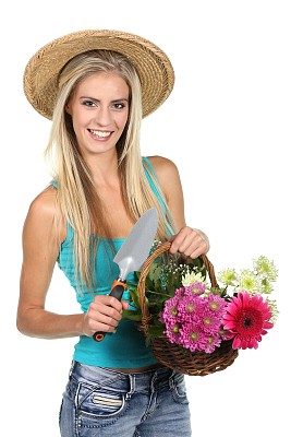 带花漂亮女孩图片下载