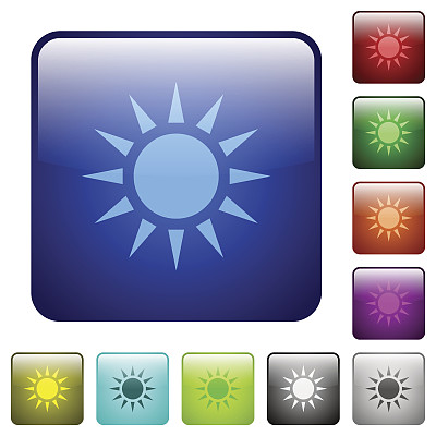 太阳色方形按钮图片下载