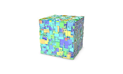 电子电路立方体，3d图片下载