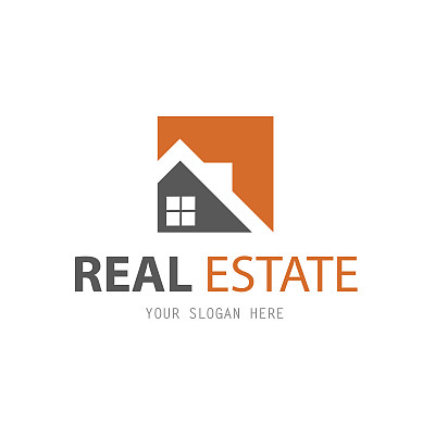 抽象住宅符号设计模板。业务矢量图标。房地产图片下载