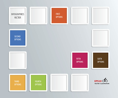 信息图表选项模板上的灰色背景图片下载