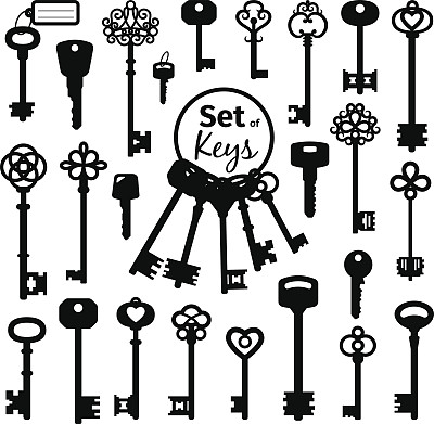 古董钥匙收藏图片下载