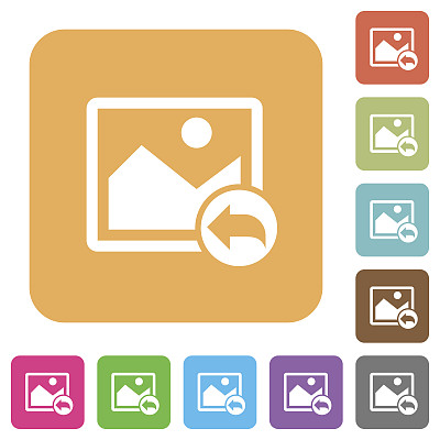 撤消图像更改圆角正方形平面图标图片下载