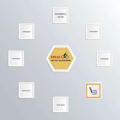 信息图模板上的灰色背景图片下载