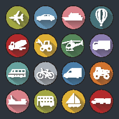 平面交通图标图片下载