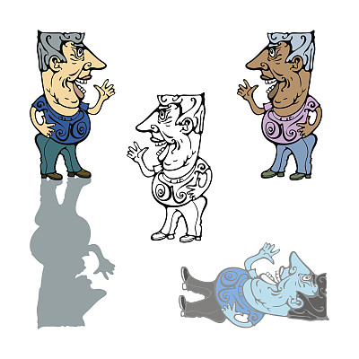 老年人,漫画。图片下载