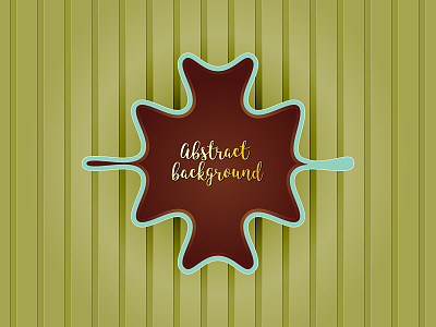 矢量复古风格抽象标签上的绿色背景。图片下载