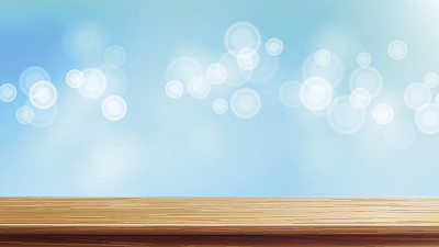 木桌顶向量。棕色散景抽象自然背景。近上木质桌子。书桌与金色空间的装饰图片下载