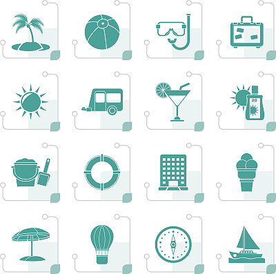 程式化的假期和假日图标图片下载