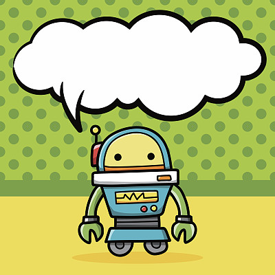 机器人涂鸦，语音泡泡图片下载